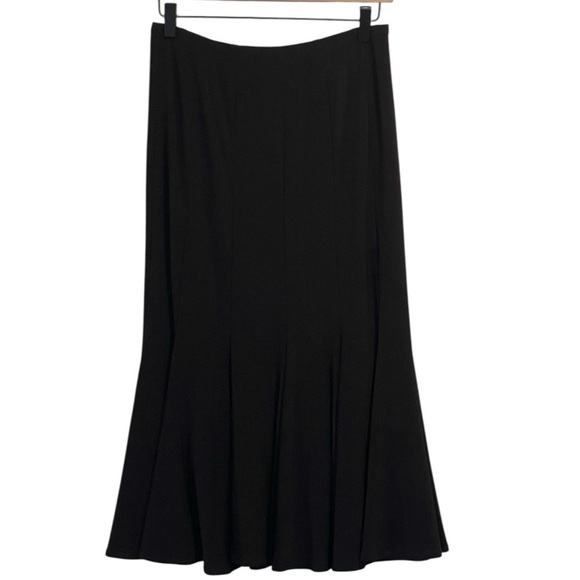 Joseph Ribkoff Black A Line Midi Skirt, Fitted Waist With Elegant Pleats, US 8 - Picture 2 of 13